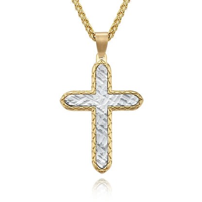 2023 New Stainless Steel Cross Pendant Necklace for Men Boyfriend Charm Link Chain Male Punk Hip-hop Jewelry Dropshipping