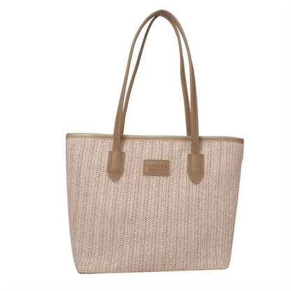 Straw Woven Tote Bag for Women Lady Purse Fashion Casual Bag Beach Bag Handbag