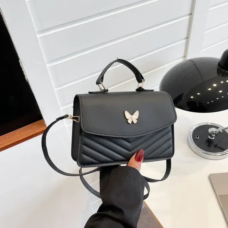 PU Versatile and Fashionable Portable Small Square Bag Single Shoulder Crossbody Bag Luxury Designer Handbag Bolsas De Mujer