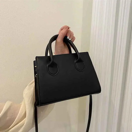 Minimalist Black Small Square Bag All-Match Top Handle Purse Classic Shoulder Bag for Work Women Handbags Crossbody Bags bolsas