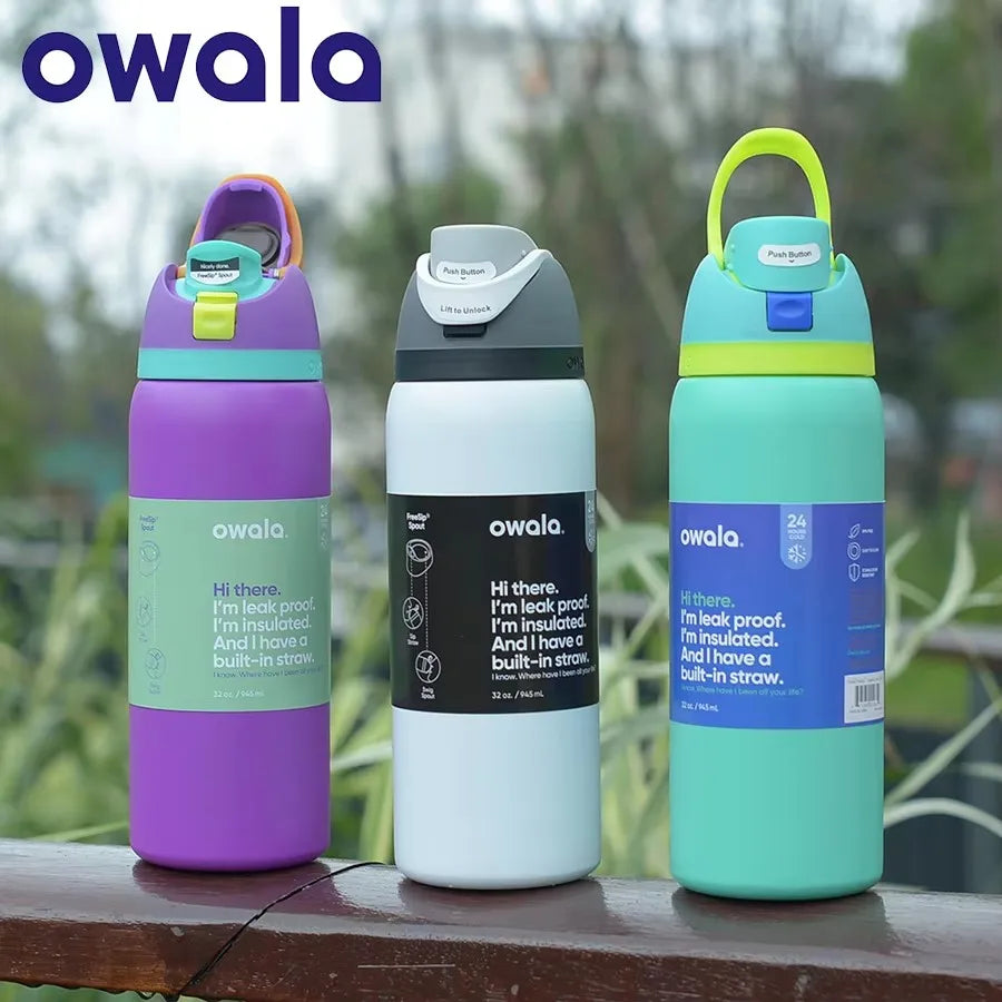 Owala Insulated Stainless Steel Water Bottle with Straw BPA-Free Sports Water Bottle Great Travel 24Oz/32 Oz