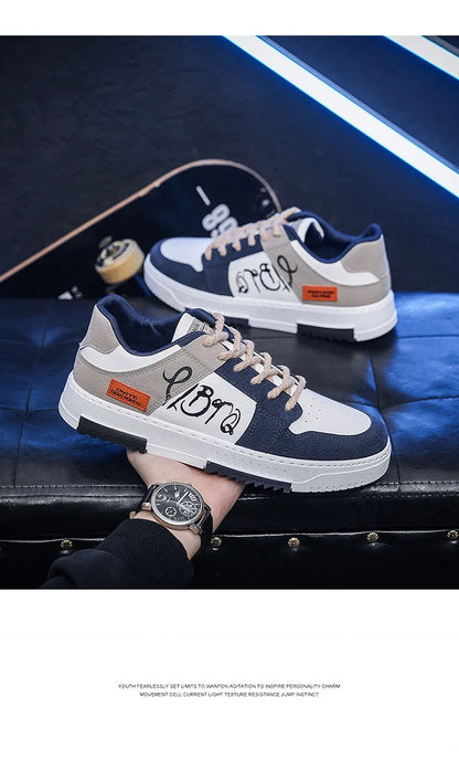 New Fashion Designer Shoes Men Casual Platform Sneakes Lace Up Trainers Student Sneakes Mens Vulcanized Shoes Zapatillas Hombre