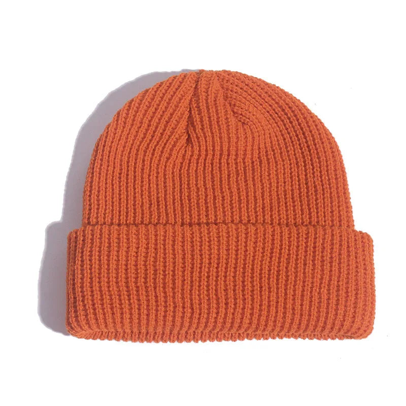 Winter Hats for Unisex New Beanies Knitted Solid Fluorescent  Caps Warmer Casual Beanies Trendy Hat  All-match Multicolor Candy