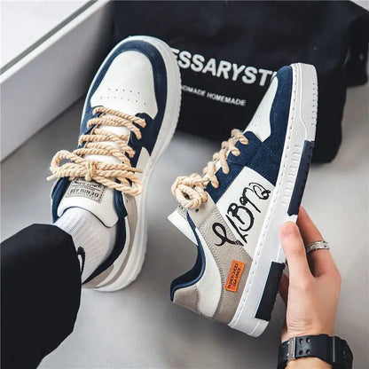 New Fashion Designer Shoes Men Casual Platform Sneakes Lace Up Trainers Student Sneakes Mens Vulcanized Shoes Zapatillas Hombre