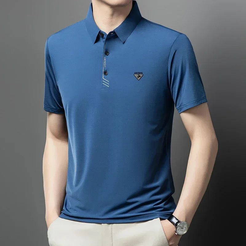 Summer New Short Sleeved T-shirt Youth Fashion Business Casual Classic Versatile Men's POLO Shirt Top