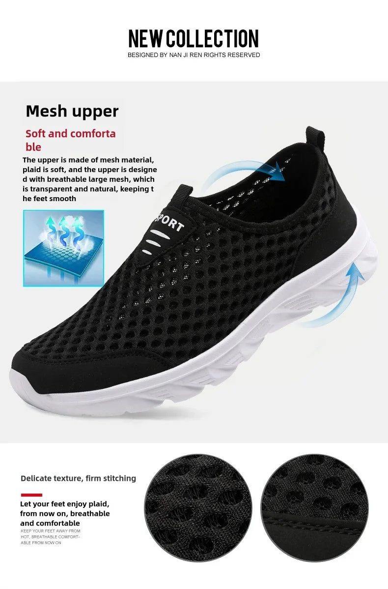 YRZL Man Sneakers 2024 Hot Sale Breathable Mesh Flats Comfortable Soft Sole Running Shoe High Quality Casaul Sport Shoes for Men