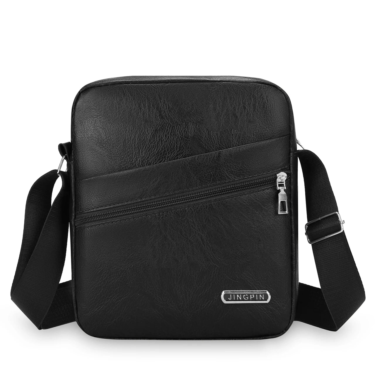 Men‘s PU Shoulder Bag Messenger Bag Casual Waterproof Nylon Zipper Pocket Handbag Fashion Tote Travel Male Crossbody Bags