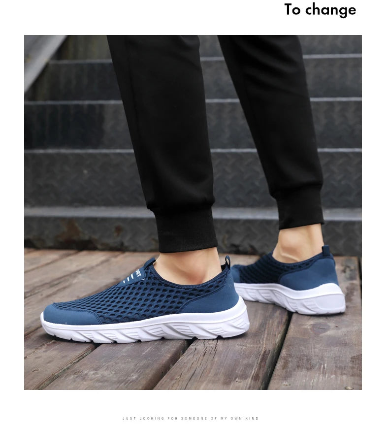 YRZL Man Sneakers 2024 Hot Sale Breathable Mesh Flats Comfortable Soft Sole Running Shoe High Quality Casaul Sport Shoes for Men