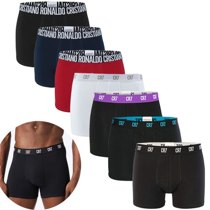 CRIIS SEVEN 7 Boxer Briefs Pack Mens Cristiano Ronaldo Basic Cotton Underwear Man Trunks Gym Shorts Men Underpants Comfortable