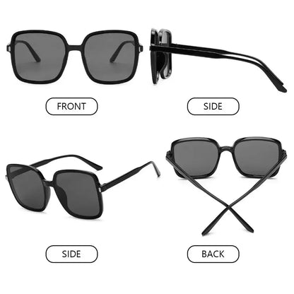 Square Sunglasses Woman Retro Vintage Gradient Sun Glasses Oversized Female Clear Lens Black White Oculos De Sol Glasses Women