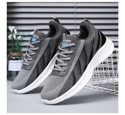 Men's Spring New Casual Running Shoes Sports Tennis Shoes Soft-soled Ultra-light Student Delivery Shoes