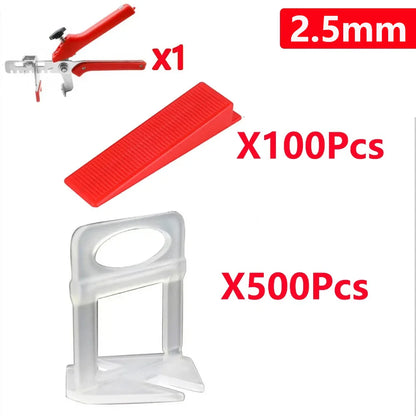 Professional Wall Floor Ceramic Tile Leveling System Clips Wadge Piler Spacer Kit for Tile Laying Construction Tools Building