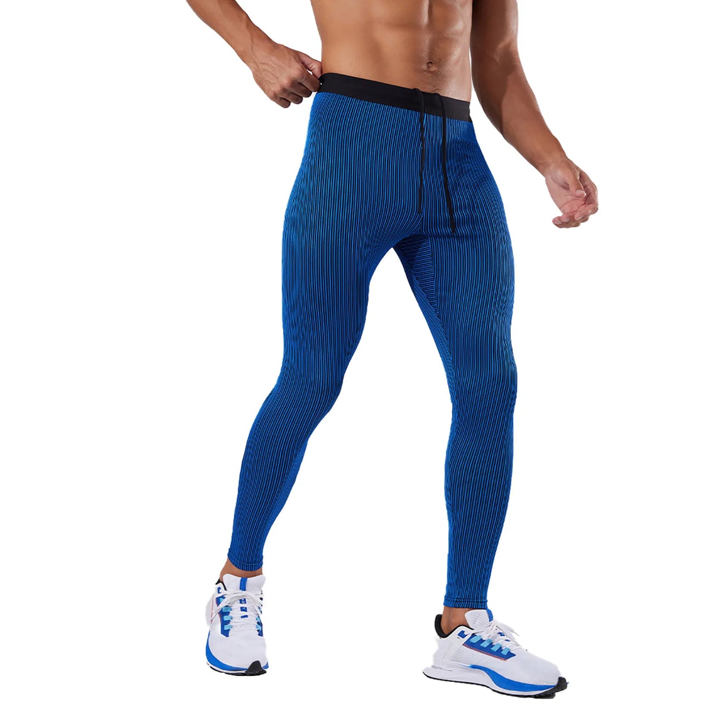 Men'S Fit Tight Leggings  Running Tight Pants Threaded Elastic Fitness Pants Gym Athletic Pants Skinny Push Up Leggings 2024