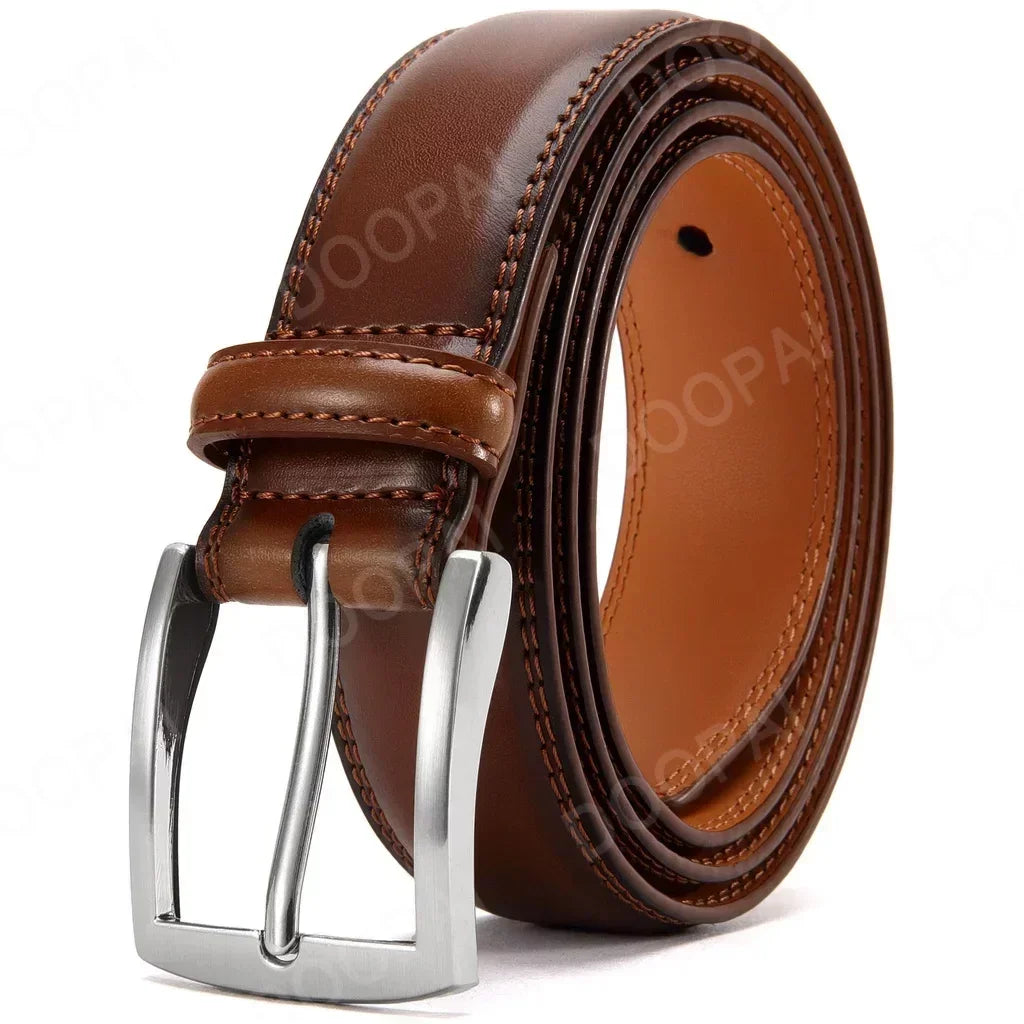 Men Belts Men's Vintage Casual Belt Black Pin Buckle Metal Automatic Buckle Strap Male Plus Size 105 115 125 135 145 155cm