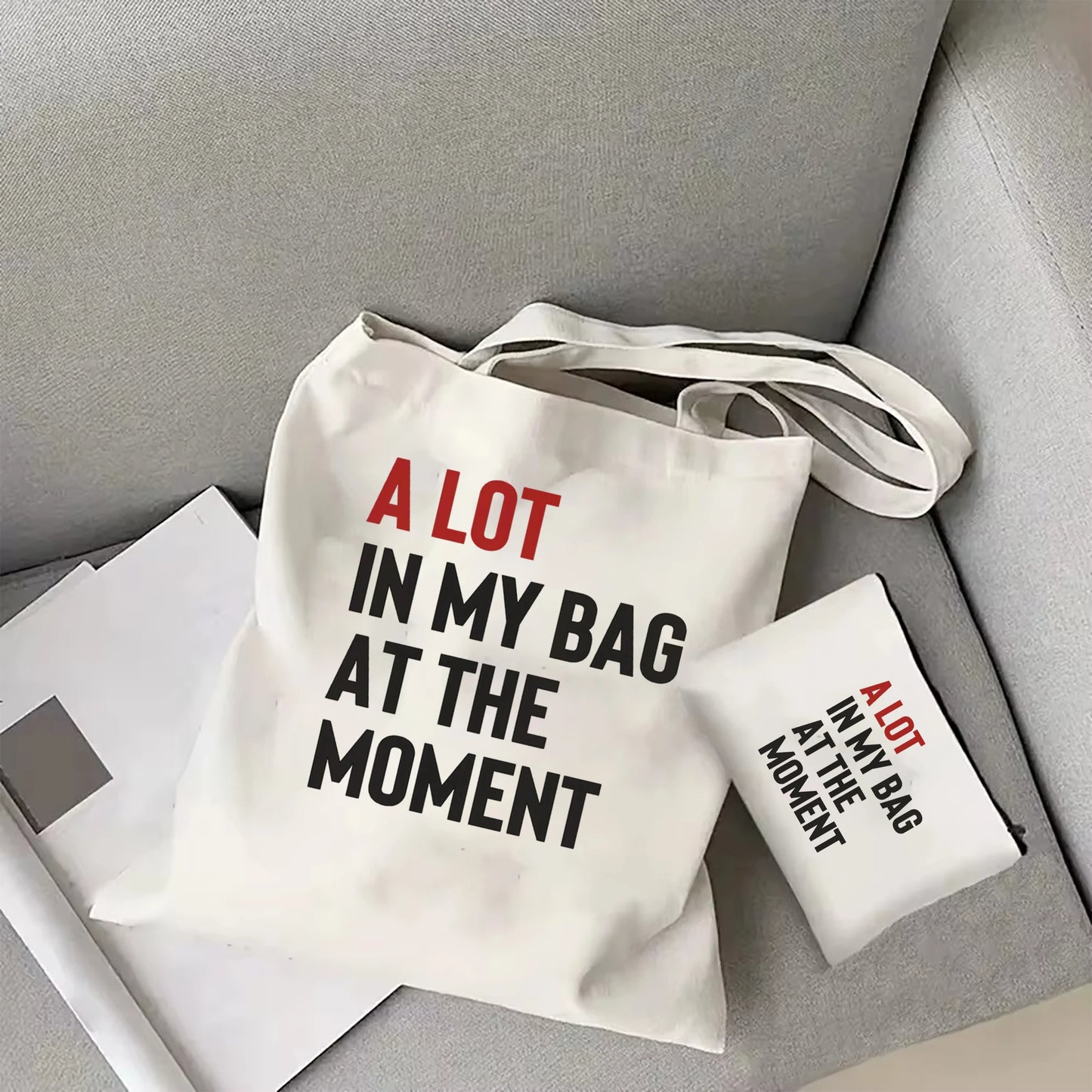 A Lot In My Bag At The Moment Taylor tote bag Women's portable tote bag Eras Tour Inspired Tote Bag Red Album Canvas Tote Bag