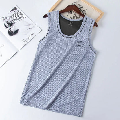 Men's Breathable Mesh Vest Male Quick-drying O- Neck Hollow sleeveless shirt Vest Fitness Slim gym clothing Men's tank tops