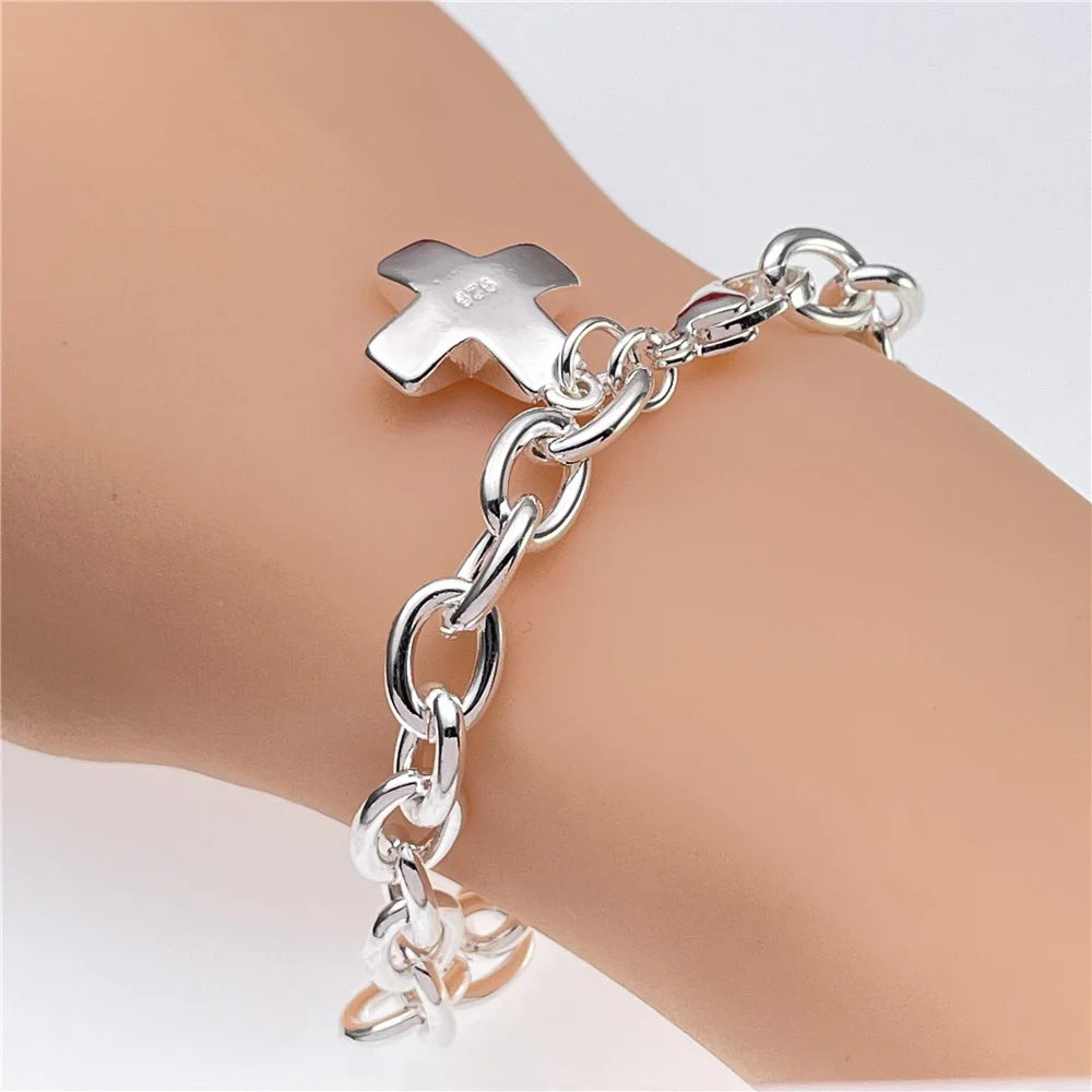 Andara Wholesale 925 Silver Bracelet Elegant Chain High Quality Jewelry For Men&Women Christmas Gifts