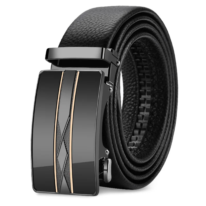 Men Genuine Leather Belt Business Belt for men Automatic Adjustable Belts Fashion Designer Style