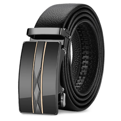 Men Genuine Leather Belt Business Belt for men Automatic Adjustable Belts Fashion Designer Style