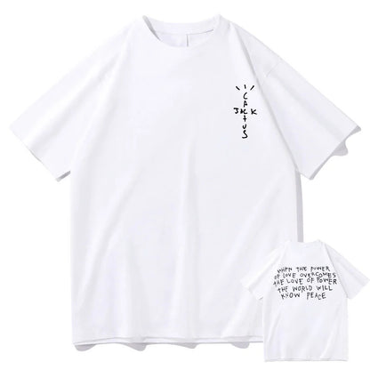 100% cotton cactus jack Hip Hop T Shirt Men Women cactus Harajuku T-Shirts cotton lightning Tees jack Tops teenage white