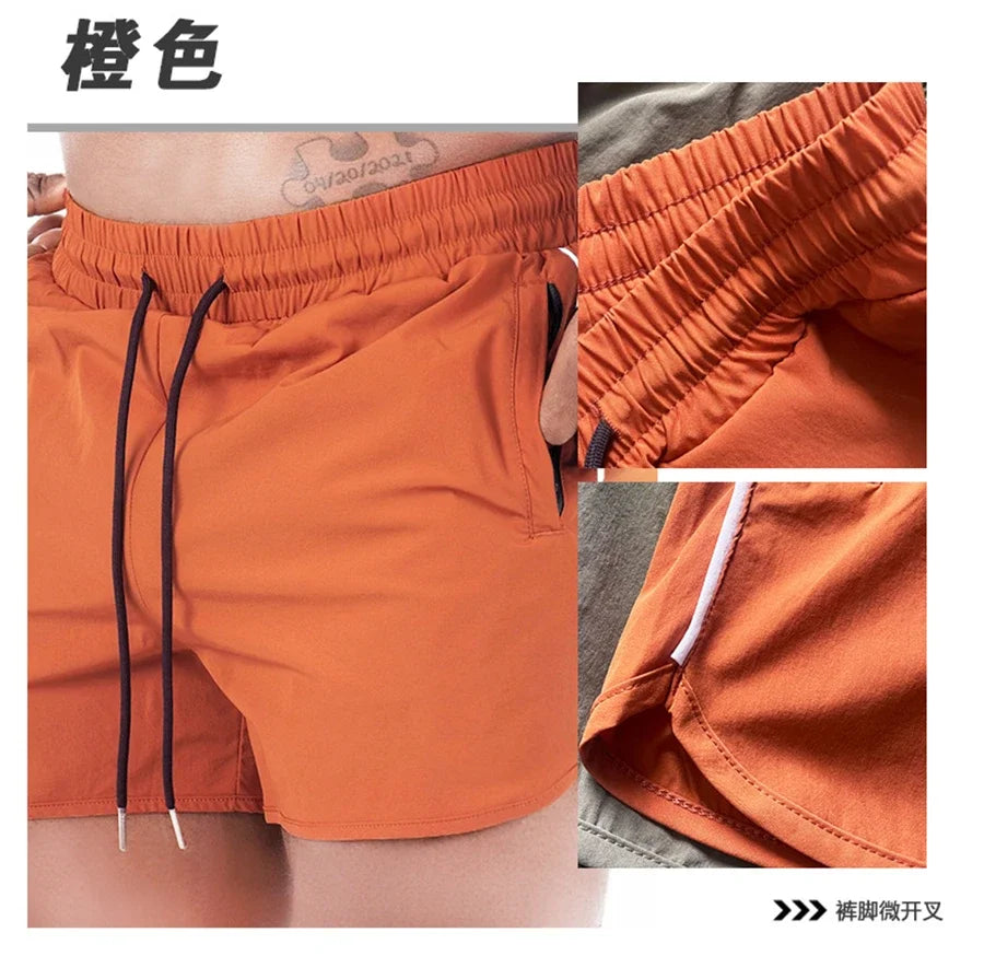 Men's Shorts 2024 Summer New Gym Jogging Exercise Shorts Men Sports Fitness Quick-drying  Beach Multiple Pockets Running Shorts