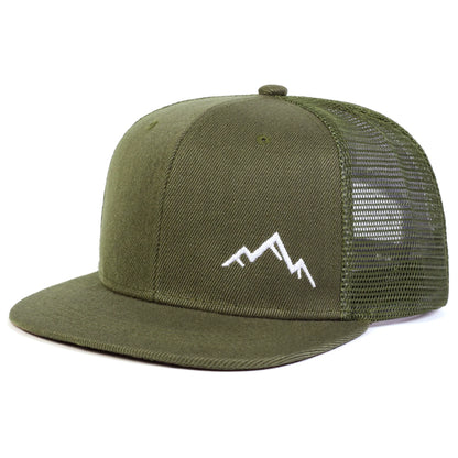 Unisex Mountain Embroidery Hip-hop Net Hats Spring Summer Outdoor Adjustable Casual Baseball Caps Sunscreen Hat