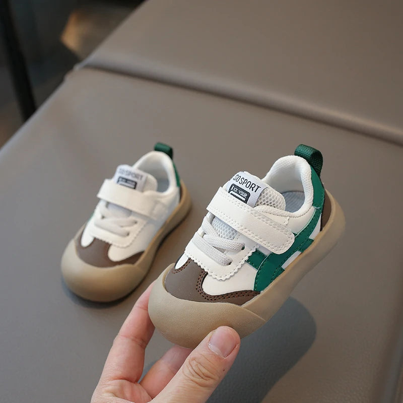 Baby Shoes Green Thin Section Soft Bottom Small Children Walking Shoes Brown Non-slip Breathable Boys Girls Baby Casual Shoes