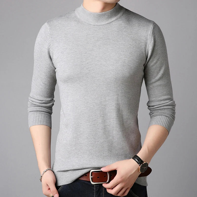 Liseaven Men Cashmere Sweaters Full Sleeve Pull Homme Solid Color Pullover Sweater Men's Tops