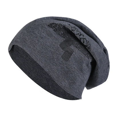 Soft Cotton Baggy Beanie Hat For Men Women Autumn Spring Slouchy Skullcaps Fashion Letter Print Hip Hop Warm Bonnet Caps Unisex