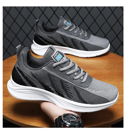 Men's Spring New Casual Running Shoes Sports Tennis Shoes Soft-soled Ultra-light Student Delivery Shoes