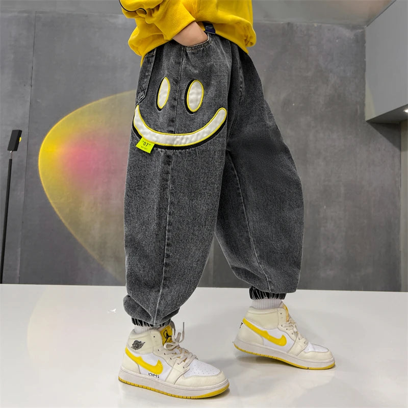 Big Boy Jeans For Children Children's Clothing 10 12 Years Kids Trousers Boys Pants Boy's Child Baggy Summer Clothes Teenager