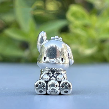 Fine 925 Silver Fit Original Bracelet DIY Women Jewelry Gift Cute Shining Love Heart Zircon animal Charms penguin Cat Frog Beads