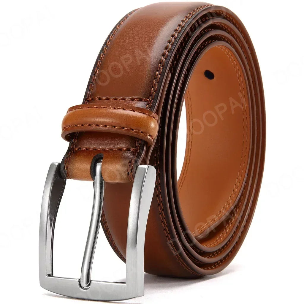 Men Belts Men's Vintage Casual Belt Black Pin Buckle Metal Automatic Buckle Strap Male Plus Size 105 115 125 135 145 155cm