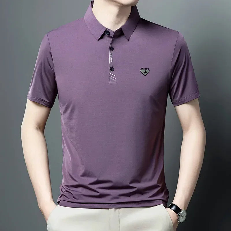 Summer New Short Sleeved T-shirt Youth Fashion Business Casual Classic Versatile Men's POLO Shirt Top