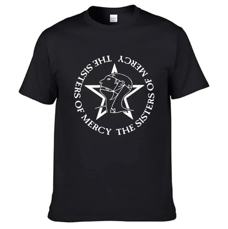 The Sisters Of Mercy T-Shirt Men And Women Tee Post Punk Goth Rock Band T Shirts Cotton Tops Tees 64241