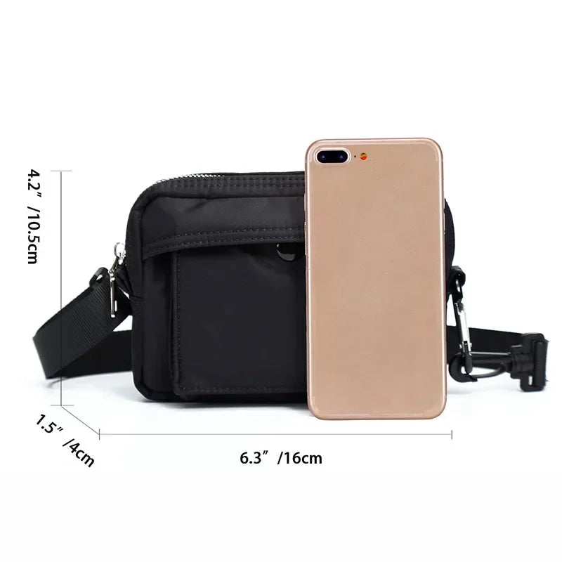 Nylon Small Shoulder Crossbody Bag for Men 2025 Brand Japanese Mini Man Mobile Bags Male Casual Handbags Student Travel Murse