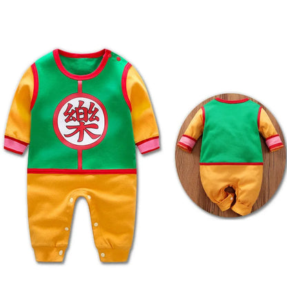 Baby Anime Clothes Vegeta Rompers Newborn Kuririn Roshi Training Outfit Infant Kids Halloween Cartoon Cosplay Costume Jumpsuit