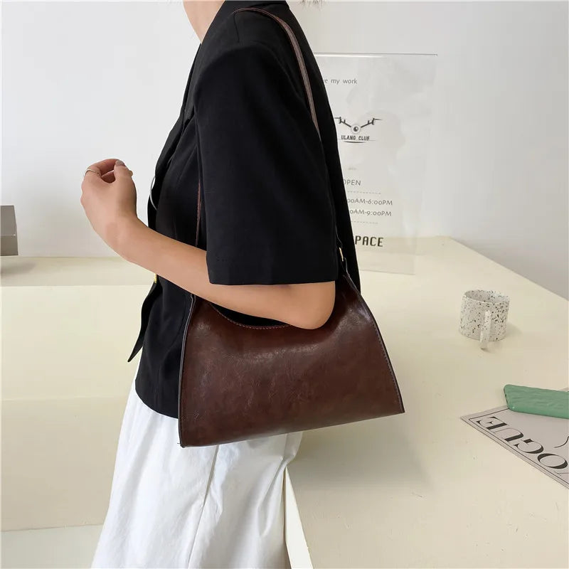 Fashion Exquisite Shopping Bag Retro Casual Women's Totes Shoulder Bags Female Leather Solid Color Chain Handbags for Women 2021