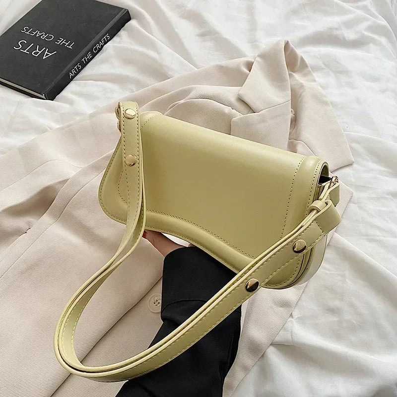 New Luxury Designer Shoulder Crossbody Bags for Women 2024 Pu Leather Trend Female Underarm Bag Fashion Purse Flap Handbags