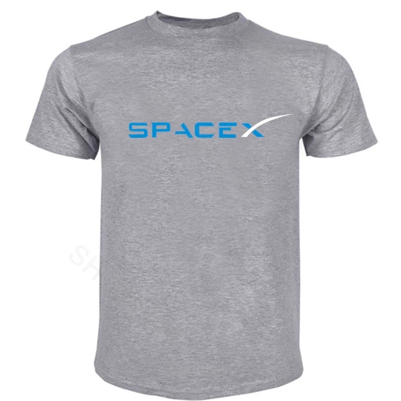 SpaceX black tshirt Space X Logo T Shirt Men's Popular Boyfriend's Pl tshirt new fashion cotton teeshirt drop shipping