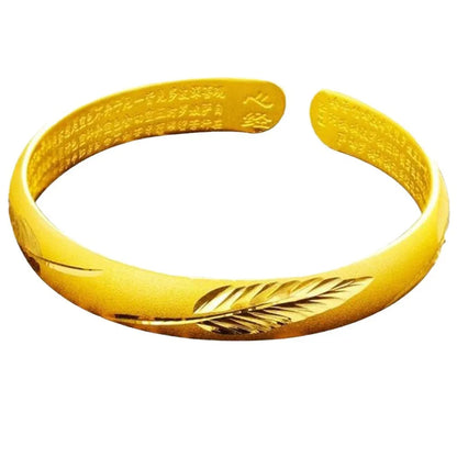 925 Sterling Silver Gold Colour Leaf Bangles Bracelet For Women Luxury Quality High Jewelry Wholesale Free Divery Jewellery