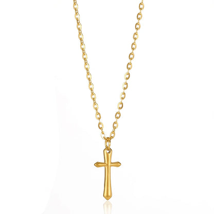 Christian Jesus Cross Necklace For Women Men Stainless Steel Chains Choker Religion Cross Pendants Jewelry Prayer Baptism Gifts