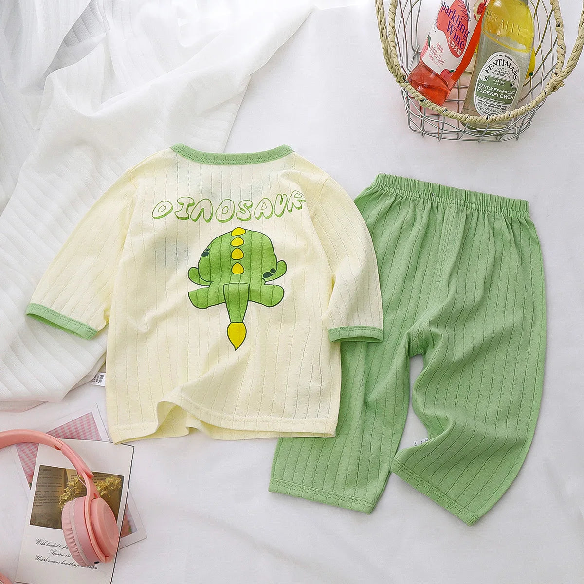 Baby Pajamas Sets Cotton Child Pajamas Toddler Long Sleeve Baby Nightwear Pyjamas Kids Cartoon Homewear Clothes