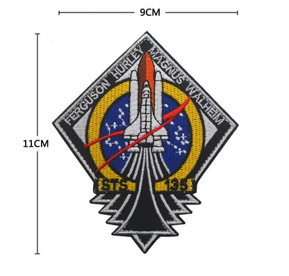 Space Badge Embroidery Hook Loop Patches Astronaut Military Hat Cloth Backpack Armband Stickers Appliques Patches for Clothing