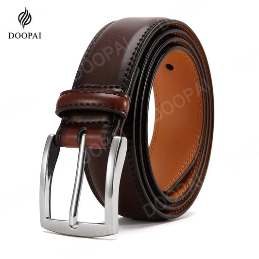 Men Belts Men's Vintage Casual Belt Black Pin Buckle Metal Automatic Buckle Strap Male Plus Size 105 115 125 135 145 155cm