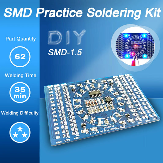 Soldering Practices SMD Circuit Boards LED Electronics SMT Components DIY PCB Kits Project Tools Basic Soldering Kits