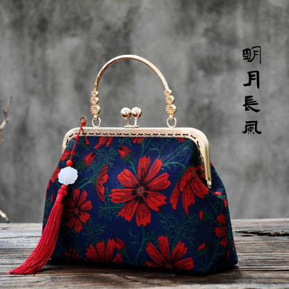 Vintage Designer Top Handel Bags Chain Strap Women Shoulder Crossbody Bag Lock Shell Elegant Fringe Bags Women's Handbags Purses