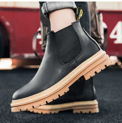 Sanzoog Brand High Quality Winter Ankle Chelsea Boots Men British Style Botines Hombre Bottines Homme