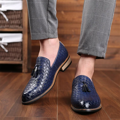 Men Luxury Casual Shoes Autumn Leather Loafers Office Dress Shoes Men Driving Moccasins Comfortable Slip on Party Fashion Shoes