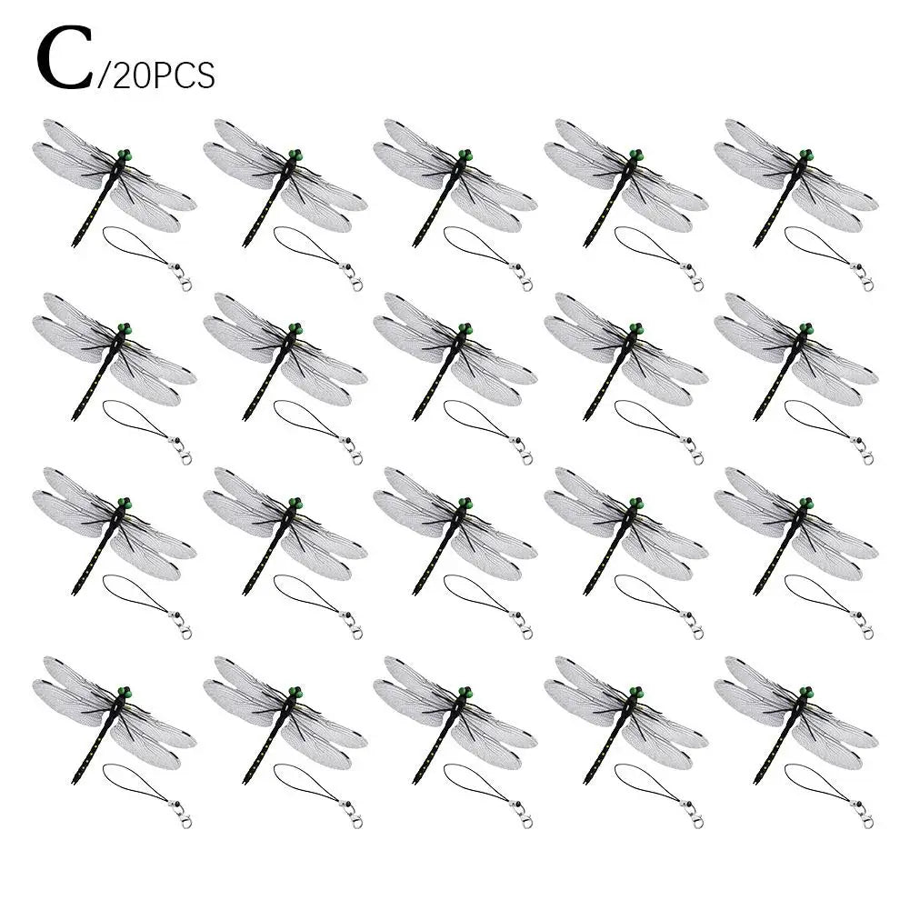 Simulation Dragonfly Insect Model Mosquito Repellent Outdoor Hanging Ornaments Realistic Insects Dragonfly Model For Garden Farm